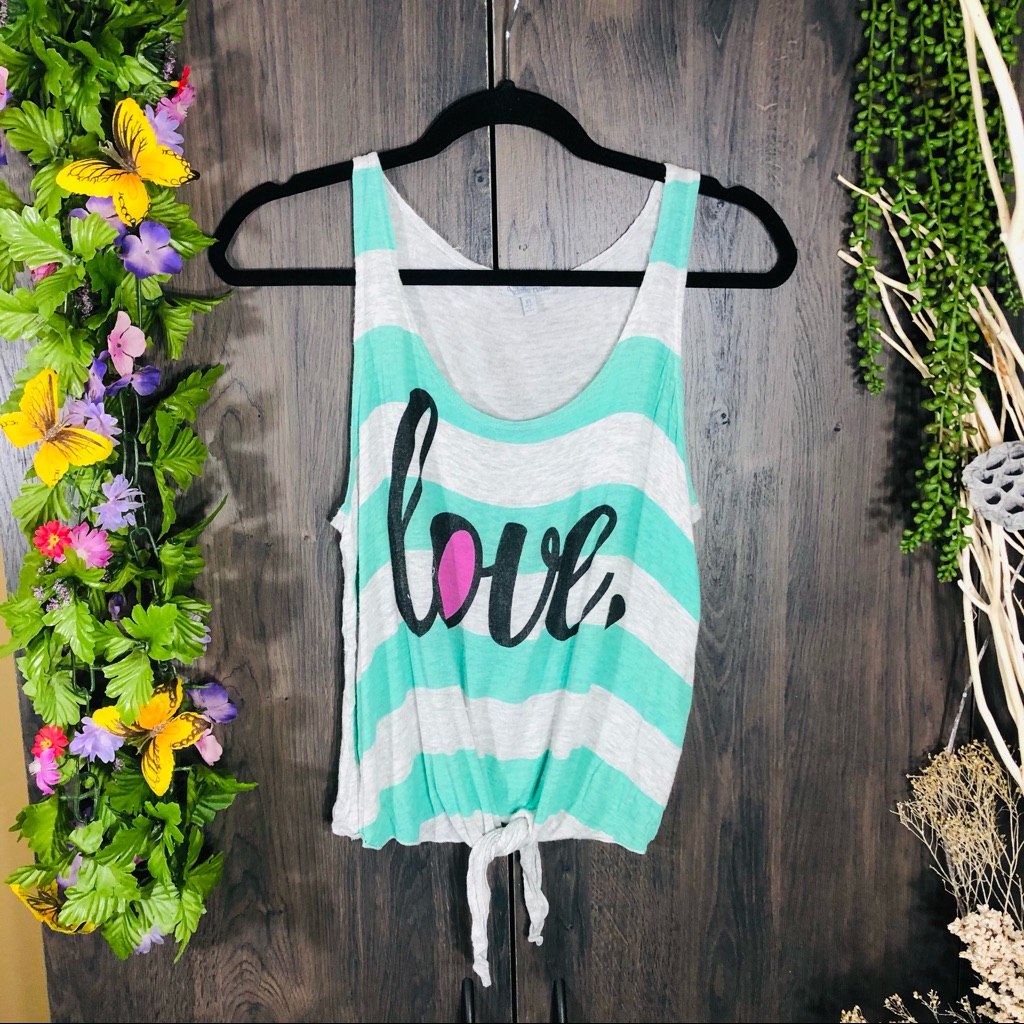 |5/$25charlotte Russe Stripped Printed Tank Top Size Xs